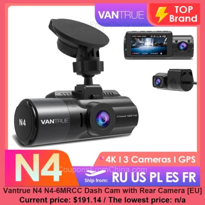 n____S - Vantrue N4 N4-6MRCC Dash Cam with Rear Camera [EU] dostępny jest za $191.14 ...