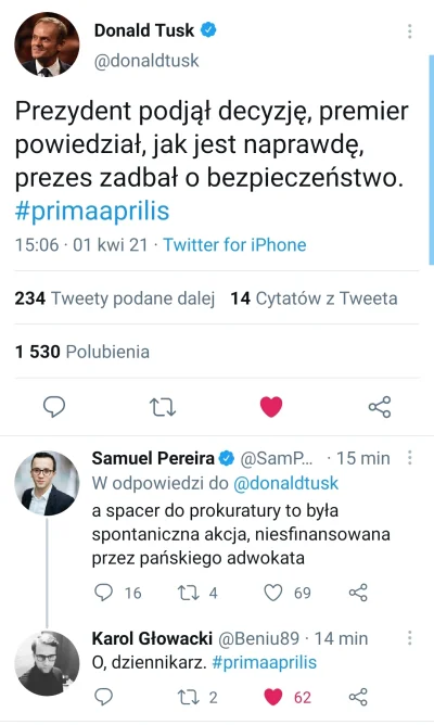 Zuldzin - Nawet uśmiałem się na wpis Tuska, ale to co jest niżej to istne złoto. Samu...