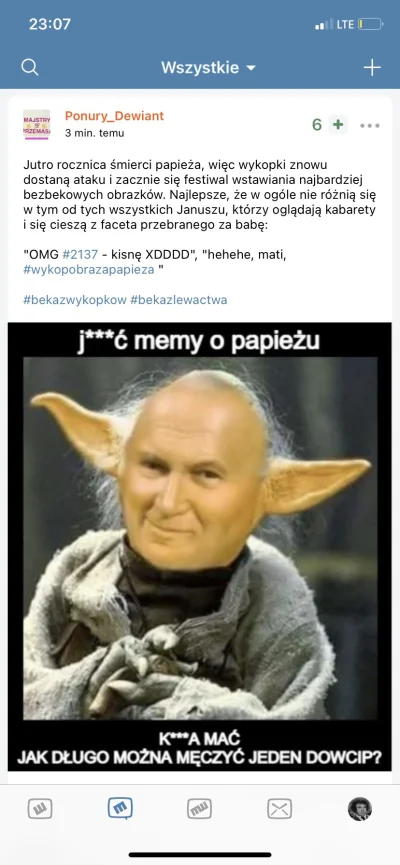 Pedzel_Washington - Przyszła maruda i marudzi xD bo jej się nie podoba ze papieża obr...