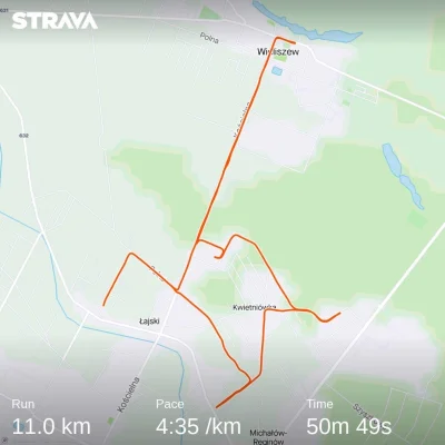 aspk - Popołudniowe rozbieganie 11 km względnie dobry czas :) 

#bieganie #biegajzwyk...