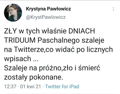 Jabby - Pani sędzia trybunału konstytucyjnego szuka Szatana na tweeterze. 

#bekazpis...