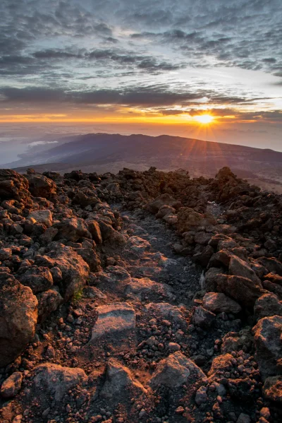zbigniew-wu - Wczorajszy wschod słońca w drodze na Teide, najwyższy szczyt Teneryfy i...