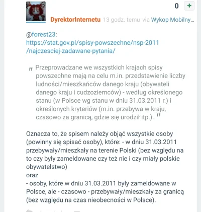 Nieszkodnik - > infolinia GUSu powiedziała, że dla zameldowanych.

@gomjeden: czyli...