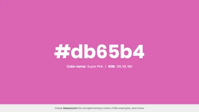 mk27x - Kolor heksadecymalny na dziś:

 #db65b4 Super Pink Hex Color - na stronie z...