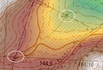 Morthgar - Co oznaczają zaznaczone na biało krzyżyki? 

#kartografia #geografia #py...