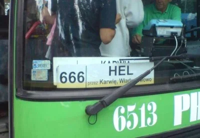 kuba70 - @werezzz: @Anomalocaracid: Autobusem 666.