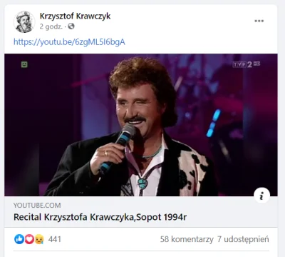 R187 - Jesteście pewni? https://www.facebook.com/KrzysztofKrawczykOFFICIAL/posts/8217...