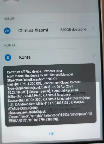 kabaret10 - Nie mogę odpiąć telefonu z konta xiaomi. Na cloudzie usuwam urządzenie, a...