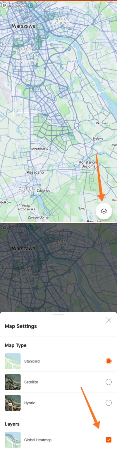 VelMakarena - @amator: Z poziomu aplikacji na telefon, jest taki widok z heatmapą.