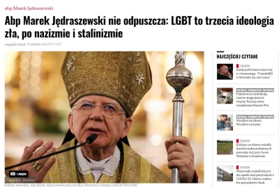 976497 - Jędraszewski mówi podobnie, ale przyrównuje osoby LGBT do ideologii.