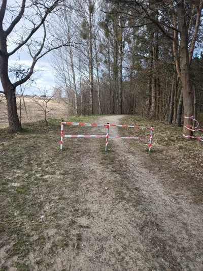 Cisiur - U mnie na poważnie zamknięte lasy xD (w sumie bardziej lasek). Takie taśmy s...