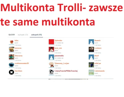 GTWiPartnerzy - @synkolezankitwojej_starej: a to jest lista multikont trolli