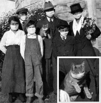 kacper3355 - Zdjęcie całej rodziny wykonane w trakcie epidemii hiszpanki w 1918 roku
...