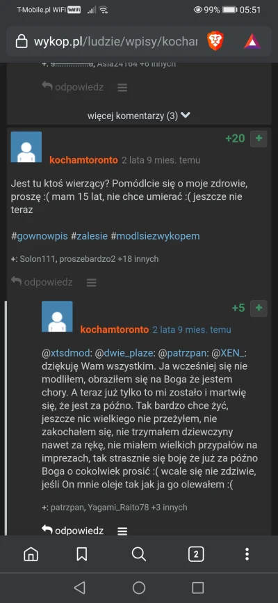 Odludek_Odludny - Jako że sam idę w przyszłym tygodniu na operację, czytam sobie różn...