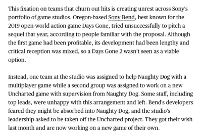 Theos - Bend Studio chciało robić #daysgone 2, ale Sony odesłało ich do pomocy w mult...