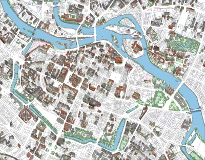 J.....s - Wrocławski artysta stworzył GENIALNĄ mapę miasta, na której na starym, prze...