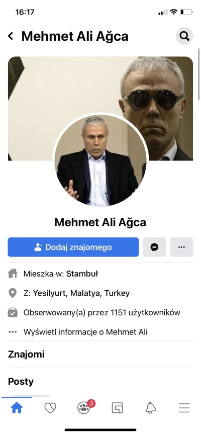 afc123 - Fun fact: oficjalne konto Ali Agcy na Facebooku, zamachowca, który postrzeli...