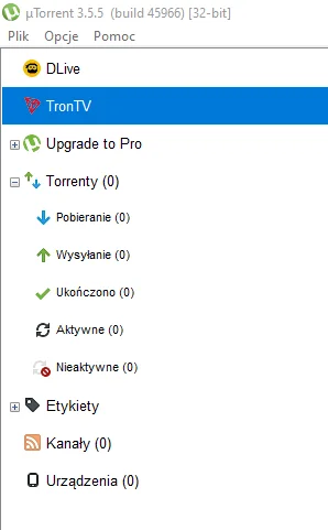 Instynkt - Dlaczego w uTorrent nie widzę Bittorrent Speed po lewej stronie
#torrent ...