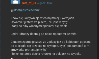 lastofus - @Klimbert:
Wstawię swój koment z dziś-

Ostatni bastion pisowców to poc...