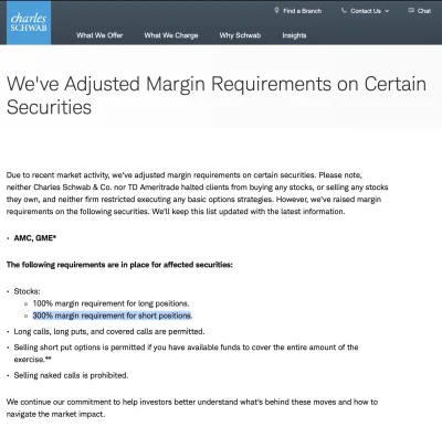 Rabusek - O, Margin na kolejnym brokerze w góre. Schwab - 300% 
#gme #amc