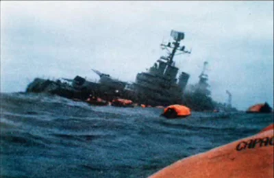 NowaStrategia - Na zdjęciu uchwycono ostatnie chwile krążownika General Belgrano, 2 m...