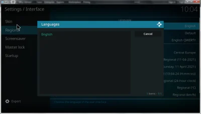 szumek - #kodi 19 nie mogę zmienić języka ლ(ಠ_ಠ ლ) Pomocy.
