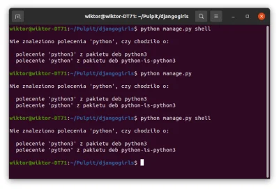 kaktusowyAloes - siemano, mam problem z uruchomieniem migrate #python na #linux Kilka...