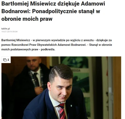 Trumanek - Misiewicz też był bezpodstawnie przetrzymywany. 
Co ciekawe w grudniu pro...