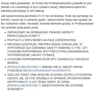 Merytoryk - @Nolej: najlepsze podsumowanie linkedina pojawiło się w sieci rok temu: