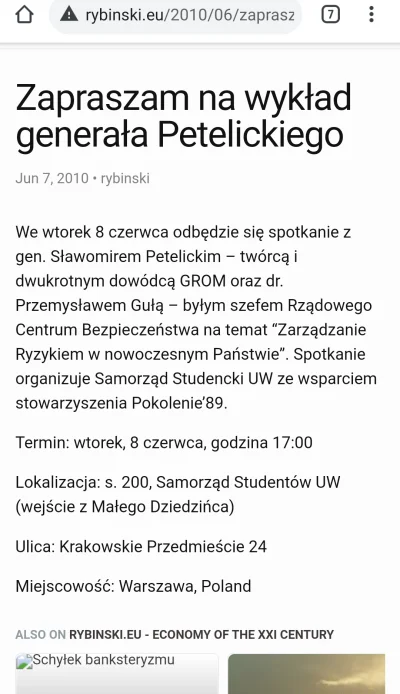 kwiat20 - Pare lat temu widzialem wyklad ktory prowadzil gen. Petelicki. Utkwilo mi w...