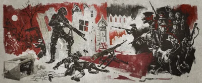 Fennrir - >Loring Fautrier, "Desecration of Millaures", c. 1917.
A large mural depict...