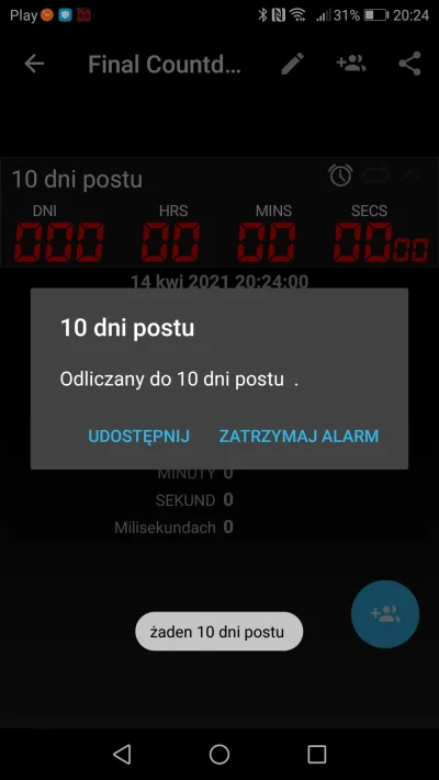 K.....a - POST 10 DNIOWY
KONIEC
Na ten moment 10/10. W tej chwili pozostało ZERO do...