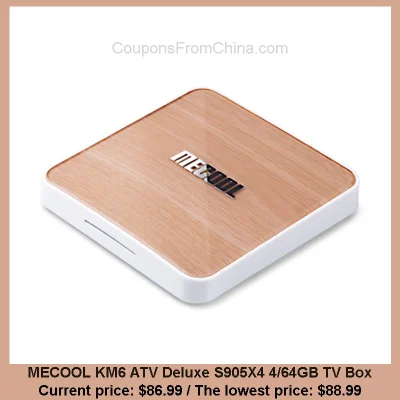 n____S - MECOOL KM6 ATV Deluxe S905X4 4/64GB TV Box dostępny jest za $86.99 (najniższ...
