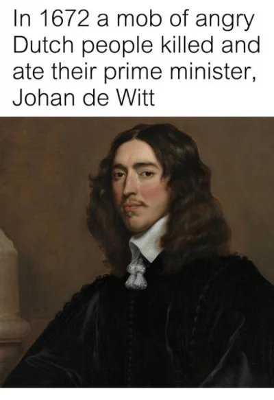 qris - Holendrzy zjedli swojego premiera w 1672