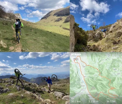 KKKas - Piątkowy trip. 30km i 1116m przewyższenia (choć ostatnie ok 200m trzeba było ...