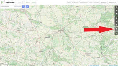 Vel_Makarena - Widok główny strony OpenStreetMap. Strzałka wskazuje komentarz+ czyli ...