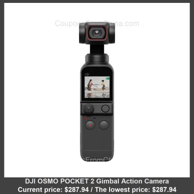 n____S - DJI OSMO POCKET 2 Gimbal Action Camera dostępny jest za $287.94 (najniższa w...