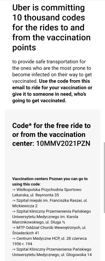 jedjak - @jedjak: 

#Uber z RiGCzem. Darmowy przejazd na #szczepienia przeciw #kowi...