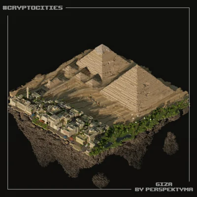 Perspektyma - Piramidy w Gizie z voxeli! Stworzyłem kolejne miasto do projektu Crypto...
