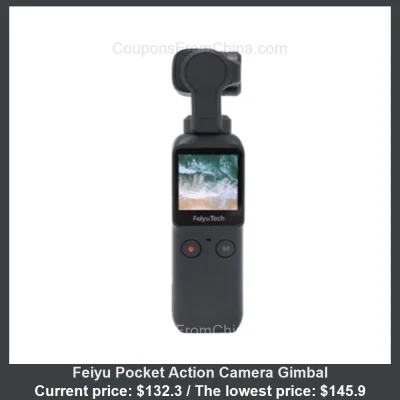 n____S - Feiyu Pocket Action Camera Gimbal dostępny jest za $132.30 (najniższa w hist...