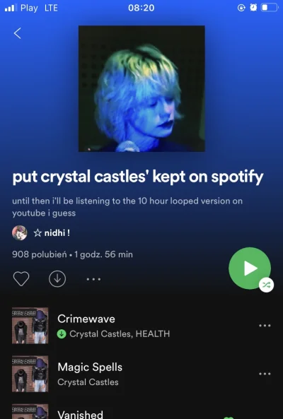 MyOwnWorstEnemy - @wielkienieba: na Spotify ktoś dodał takie coś ( ͡° ͜ʖ ͡°)