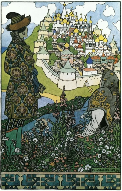 myrmekochoria - Iwan Bilibin, Wyspa Bujan, 1905. Kiedyś był ten obraz, ale bardzo pię...