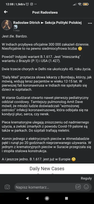 kakagonzalez - #koronawirus #heheszki źródło, które screenowałem: post Radosława Ditr...