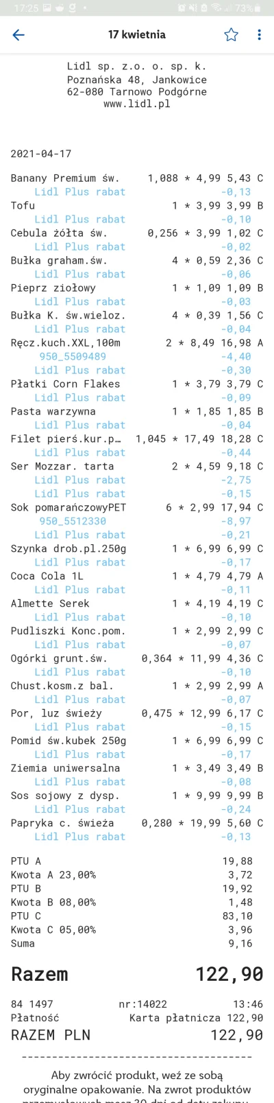 S.....n - @jrs2: może warto skoczyć do Lidla? Rachunek za moje ostatnie większe zakup...