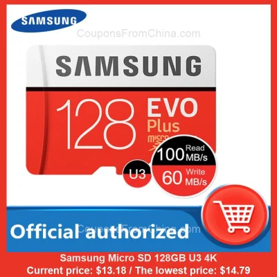 n____S - Samsung Micro SD 128GB U3 4K
Cena: $13.18 (najniższa w historii: $14.79)
K...