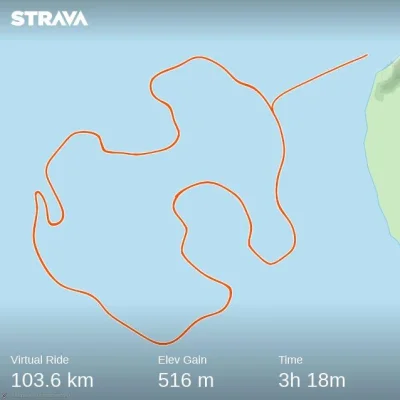 kmornick - 100km i na trenażerze można klepnąć. 25x volcano circuit na zwift. Pierwsz...