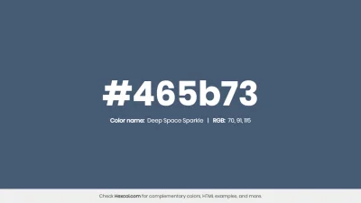 mk27x - Kolor heksadecymalny na dziś:

 #465b73 Deep Space Sparkle Hex Color - na s...