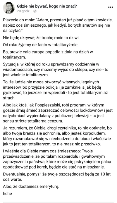 s.....i - W sumie jak na to spojrzeć to faktycznie, mamy w Polsce i całej Europie tot...