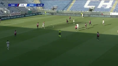 WHlTE - Cagliari 1:[1] Roma - Carles Pérez 
#cagliari #asroma #seriea #golgif #mecz
