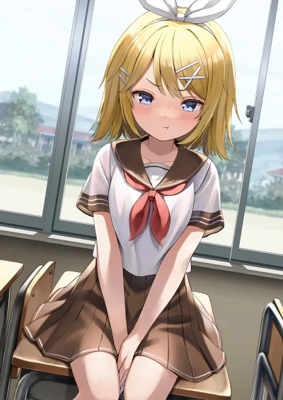 OttoFlick - #randomanimeshit #anime #schoolgirl #blushedface #vocaloid #kagaminerin #